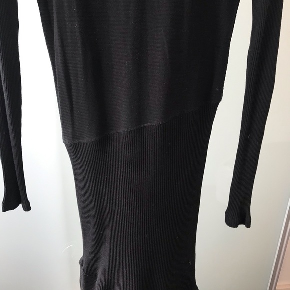 Black knit fitted dress - Picture 2 of 5